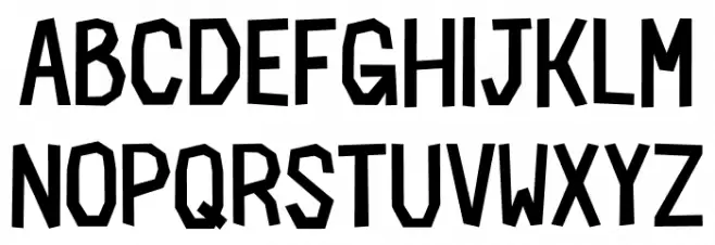 Cardboard Cutout Шрифта ВЕРХНИЙ