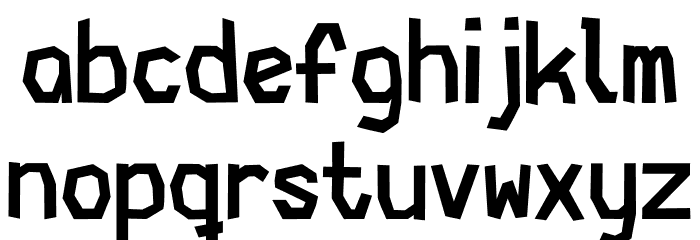 Cardboard Cutout Font LOWERCASE