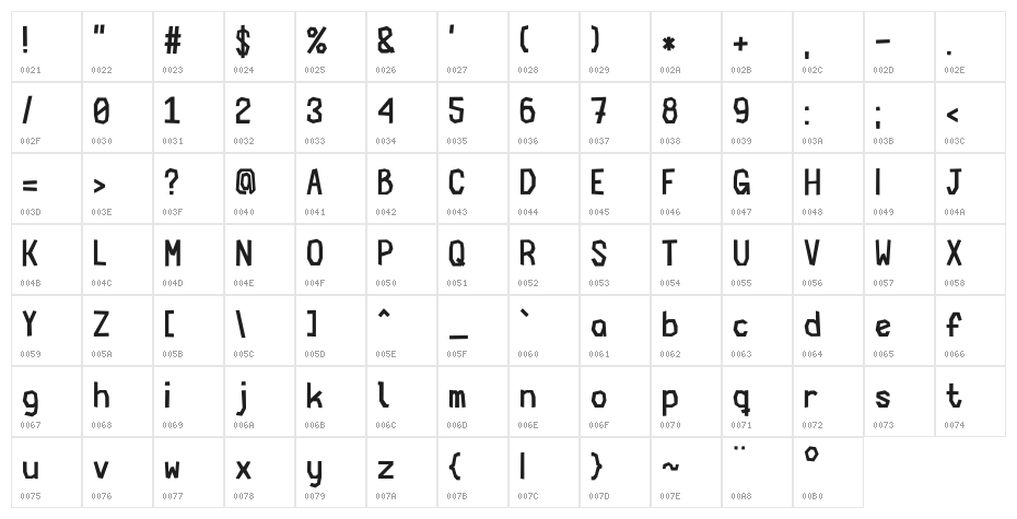 Cardboard-Cutout Character Map