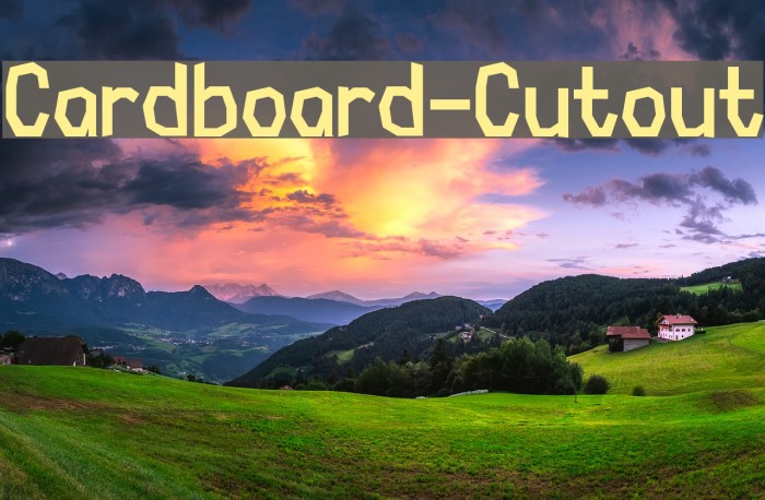 Cardboard-Cutout Font examples