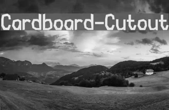 Cardboard-Cutout Font examples