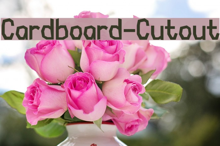 Cardboard-Cutout Font examples