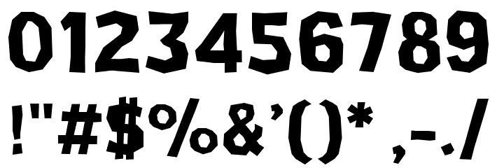 CardboardCat Bold Font OTHER CHARS