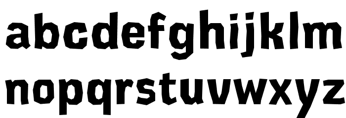 CardboardCat Bold Font LOWERCASE