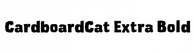 CardboardCat Extra Bold  Скачать бесплатные шрифты