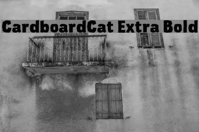 CardboardCat Extra Bold Font examples