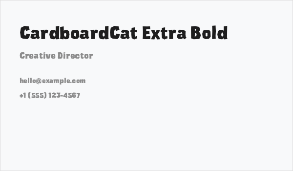 CardboardCat Extra Bold Business Card