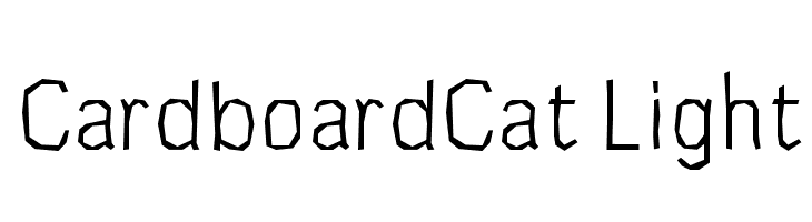 CardboardCat Light Шрифта