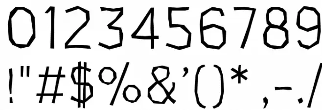 CardboardCat Light Font OTHER CHARS