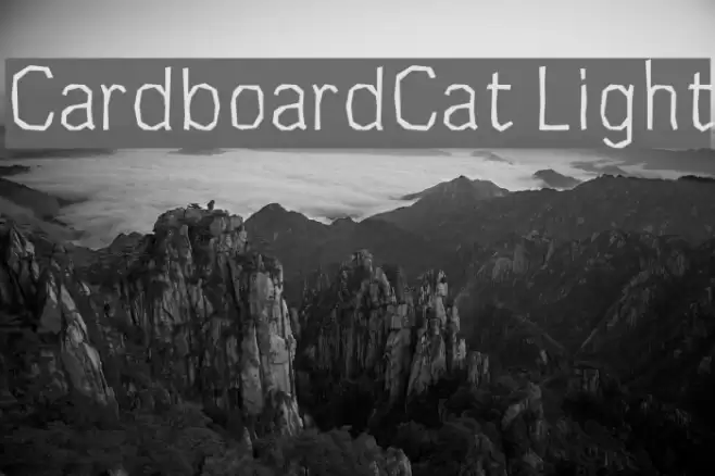 CardboardCat Light Font examples