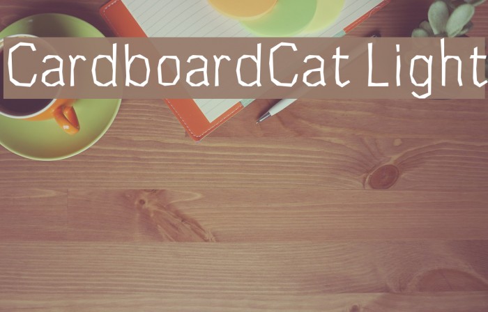 CardboardCat Light Шрифта examples