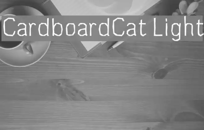CardboardCat Light Font examples