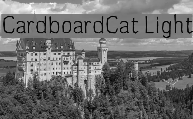 CardboardCat Light Font examples