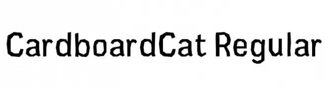 CardboardCat Regular  नि: शुल्क फ़ॉन्ट्स डाउनलोड