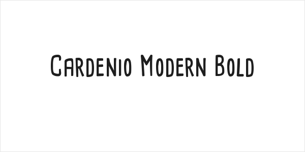 Cardenio Modern Bold Logo