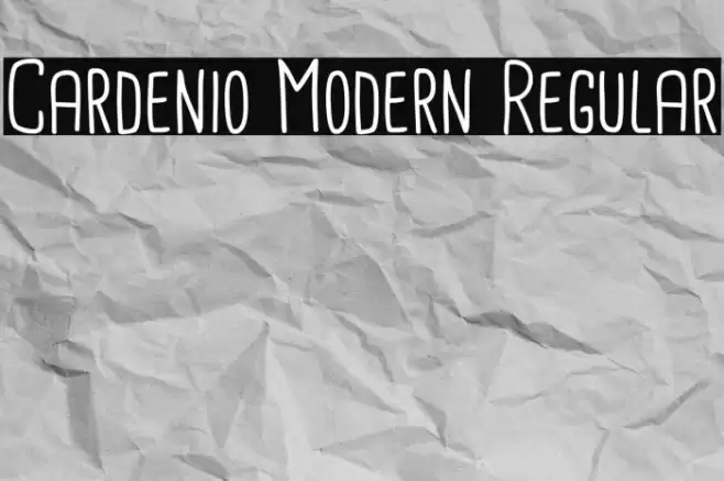 Cardenio Modern Regular Font examples