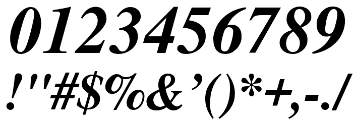 Cardiff Bold Italic Font OTHER CHARS