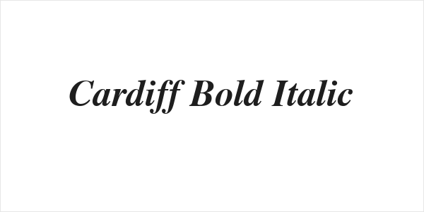 Cardiff Bold Italic Logo