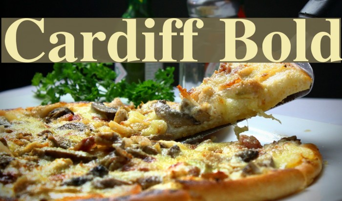 Cardiff Bold Font examples