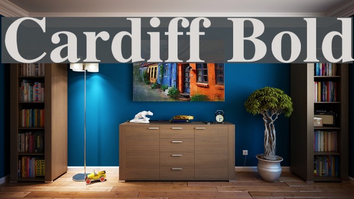Cardiff Bold Font examples
