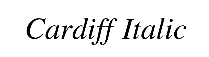 Cardiff Italic Font