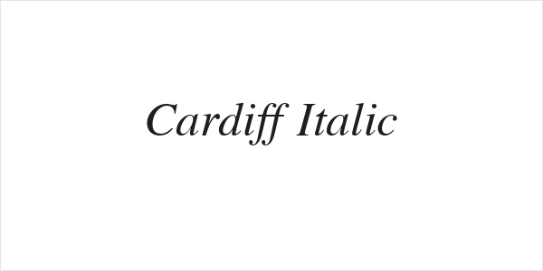 Cardiff Italic Logo