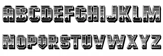 Cardiff Schriftart Groß