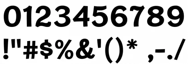 CardiganTitlingRg-Bold Font OTHER CHARS