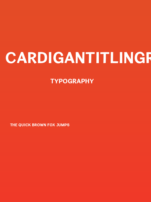 CardiganTitlingRg-Bold Poster