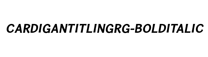 CardiganTitlingRg-BoldItalic Fonte