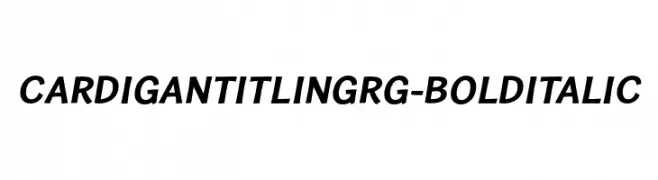 CardiganTitlingRg-BoldItalic  Frei Schriftart Herunterladen