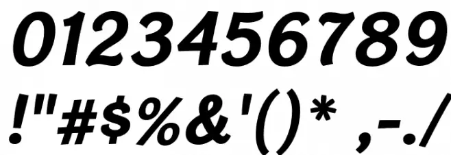 CardiganTitlingRg-BoldItalic Font OTHER CHARS