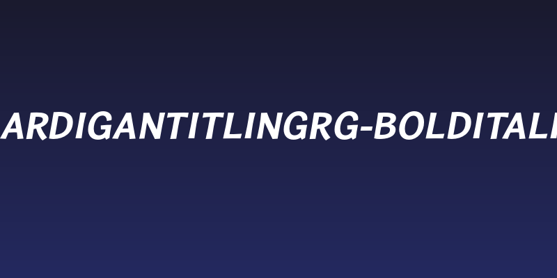 CardiganTitlingRg-BoldItalic Social Header