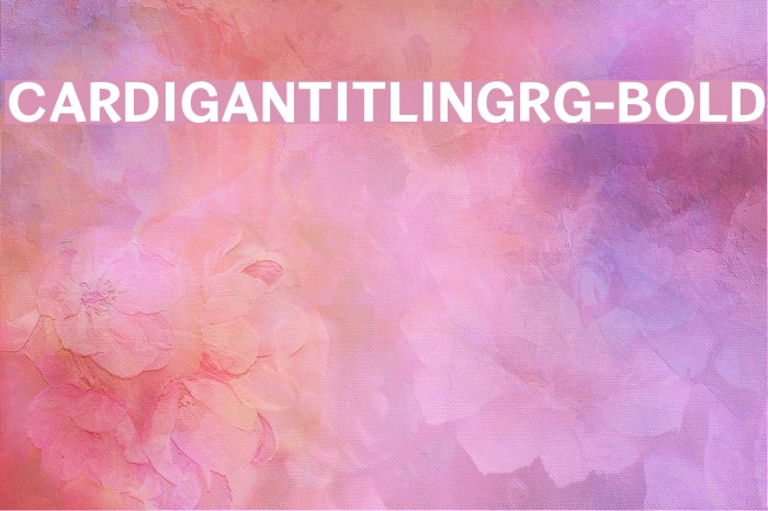 CardiganTitlingRg-Bold Font examples