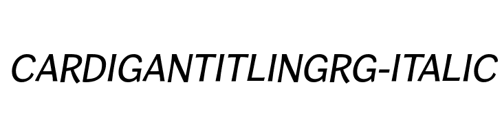 CardiganTitlingRg-Italic Font