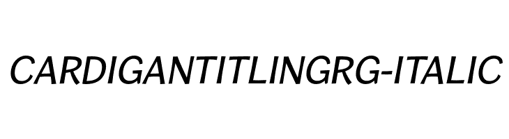CardiganTitlingRg-Italic  baixar fontes gratis