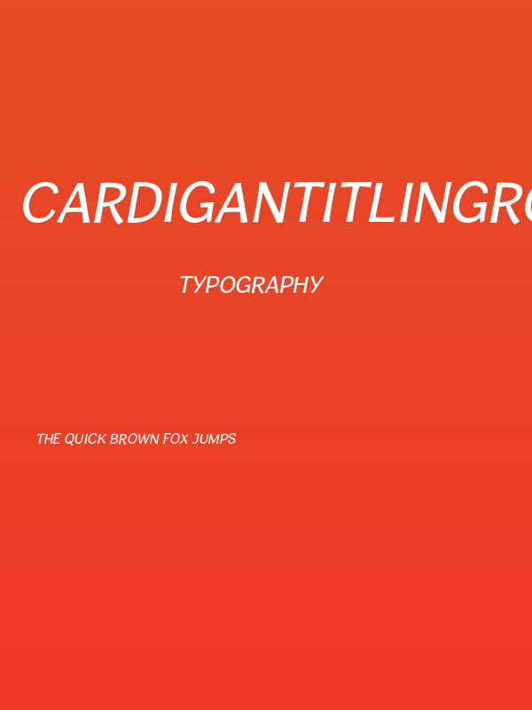 CardiganTitlingRg-Italic Poster