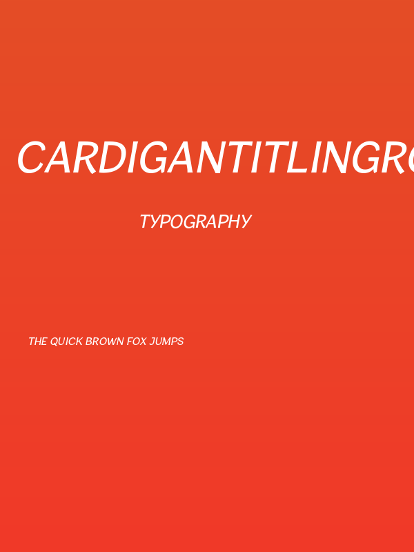 CardiganTitlingRg-Italic Poster
