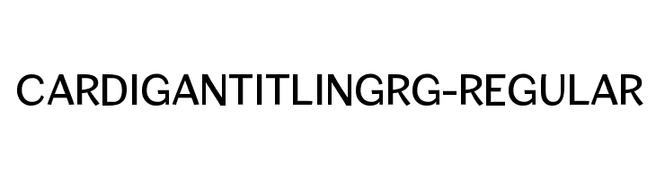 CardiganTitlingRg-Regular Font