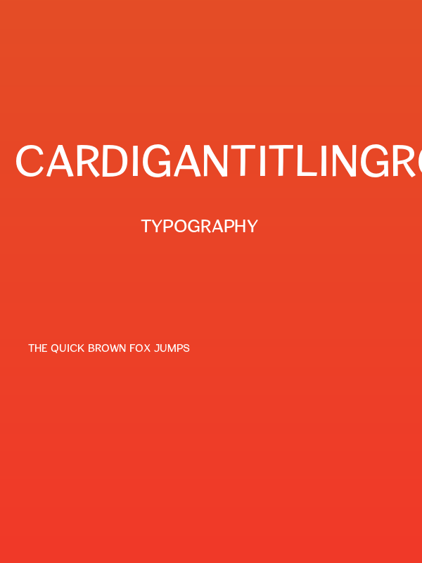 CardiganTitlingRg-Regular Poster