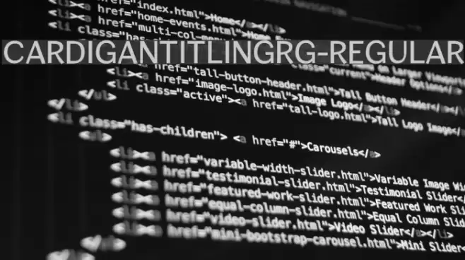CardiganTitlingRg-Regular Font examples