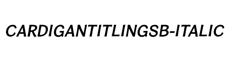 CardiganTitlingSb-Italic Font