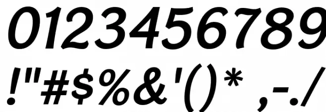 CardiganTitlingSb-Italic Font OTHER CHARS