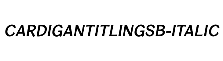 CardiganTitlingSb-Italic  baixar fontes gratis