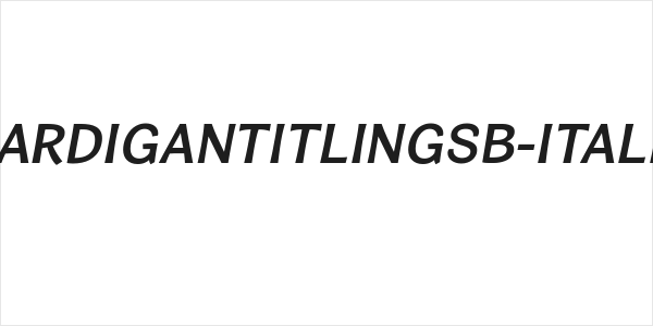 CardiganTitlingSb-Italic Logo