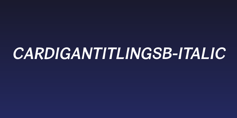 CardiganTitlingSb-Italic Social Header