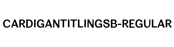CardiganTitlingSb-Regular  baixar fontes gratis