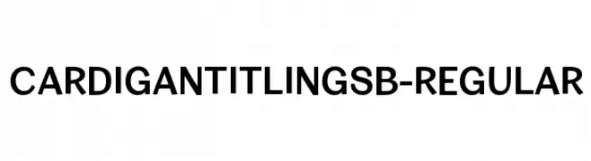 CardiganTitlingSb-Regular  baixar fontes gratis