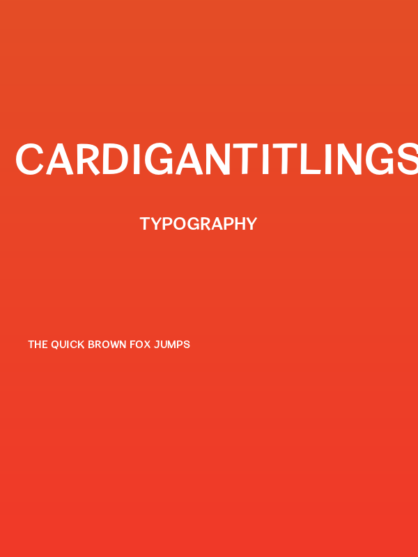 CardiganTitlingSb-Regular Poster