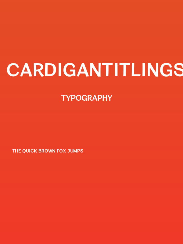 CardiganTitlingSb-Regular Poster